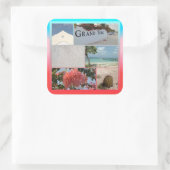 カラフルGrand Turk Photo Collage スクエアシール (バッグ)