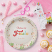 カラフルGroovy Fiesta誕生日男女兼用 ペーパープレート (パーティー)