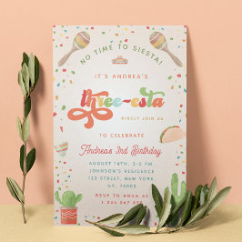 カラフルGroovy Fiesta誕生日男女兼用 招待状