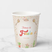 カラフルGroovy Fiesta誕生日男女兼用 紙コップ (裏面)