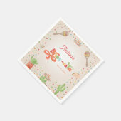 カラフルGroovy Fiesta 3rd誕生日スリーエスタ スタンダードカクテルナプキン (角)