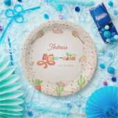 カラフルGroovy Fiesta 3rd誕生日スリーエスタ ペーパープレート (パーティー)