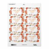 カラフルGroovy Hippie Flora & Leafアドレス ラベル (フルシート)