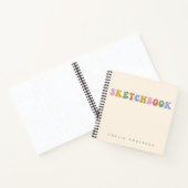 カラフルGroovy Sketchbook名 ノートブック (内部)