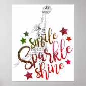 カラフルGSネットボ感動的ール引用文 ポスター (正面)