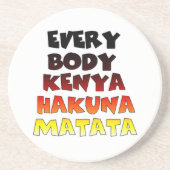 カラフルHakuna Matata：ケニアのお祝い コースター (正面)