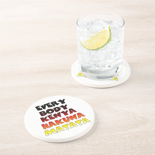 カラフルHakuna Matata：ケニアのお祝い コースター (側面)