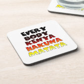 カラフルHakuna Matata：ケニアのお祝い コースター (左側)