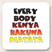 カラフルHakuna Matata：ケニアのお祝い コースター (正面)