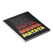 カラフルHakuna Matata:ケニアのお祝い ノートパッド (アングル)