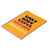 カラフルHakuna Matata：ケニアのお祝い ノートブック (左側)