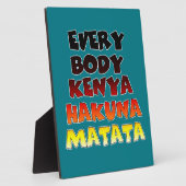 カラフルHakuna Matata：ケニアのお祝い フォトプラーク (側面)