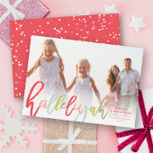 カラフルHallelujah宗教的なクリスマスおもしろい写真 シーズンカード