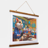 カラフルHamster Classroom Wall Tapestry - Back to 吊り下げ型タペストリー (傾斜あり)