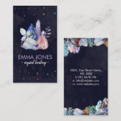 カラフルHealing Crystals Cluster名刺 名刺 (正面/裏面)