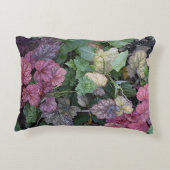 カラフルHeuchera植葉物植物学 アクセントクッション (裏面)