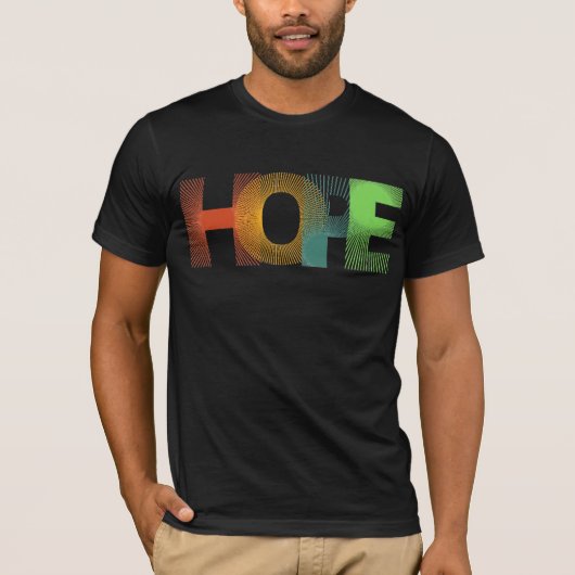 カラフルHOPE 励ましのメンズTシャツ Tシャツ (正面)