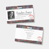 カラフルIDカード（横） バッジ (正面＆裏面)