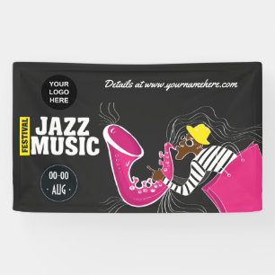 カラフルJazz Musicフェスティバルの追加ロパーソナライズされたゴ 横断幕
