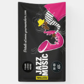 カラフルJazz Musicフェスティバルの追加ロパーソナライズされたゴ 横断幕 (縦)