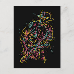 カラフルJazz Playerはがき ポストカード