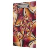 カラフルJoy抽象芸術赤オレンジ色ファンタジーフラクタル クリップボード (左)