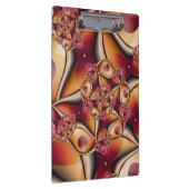 カラフルJoy抽象芸術赤オレンジ色ファンタジーフラクタル クリップボード (右)