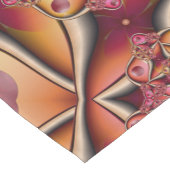 カラフルJoy抽象芸術赤オレンジ色ファンタジーフラクタル ショートテーブルランナー (コーナー)