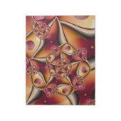 カラフルJoy抽象芸術赤オレンジ色ファンタジーフラクタル ノートパッド (回転)