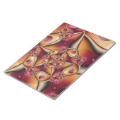 カラフルJoy抽象芸術赤オレンジ色ファンタジーフラクタル ノートパッド (アングル)