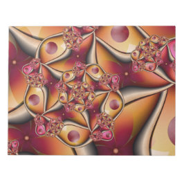 カラフルJoy抽象芸術赤オレンジ色ファンタジーフラクタル ノートパッド