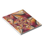 カラフルJoy抽象芸術赤オレンジ色ファンタジーフラクタル ノートパッド (アングル)