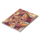 カラフルJoy抽象芸術赤オレンジ色ファンタジーフラクタル ノートパッド (回転)