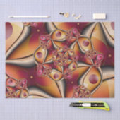 カラフルJoy抽象芸術赤オレンジ色ファンタジーフラクタル 薄葉紙 (クラフト)