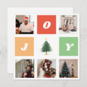 カラフルJoy Christmas Treeフォトコラージュ シーズンカード (正面/裏面)