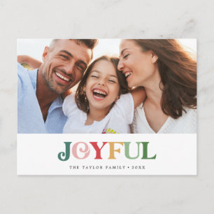 カラフルJoyful Christmas Landscape写真 シーズンポストカード