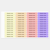 カラフルKids School Supplies Waterproof Name ラベル (シート)