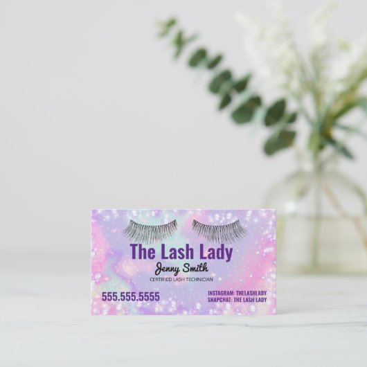 カラフルLash Tech名刺 名刺 (スタンド正面)