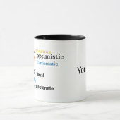 カラフルLeo特性〔占星術の〕十二宮図の署名パーソナライズされた名 マグカップ (中央)