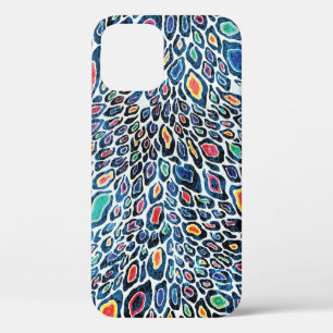 カラフルLeopard:テクス鮮やかチャプリント iPhone 12ケース