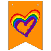 カラフルLGBTゲイプライド愛虹のハート バンティングフラッグ (第2の旗)