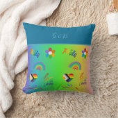 カラフルlgbtqゲイプライド月 クッション (ブランケット)