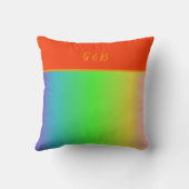 カラフルlgbtqゲイプライド月 クッション (裏面)