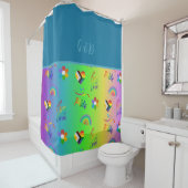 カラフルlgbtqゲイプライド月 シャワーカーテン (インサイチュ)