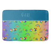 カラフルlgbtqゲイプライド月 バスマット (正面)