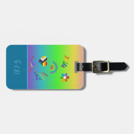 カラフルlgbtqゲイプライド月 ラゲッジタグ