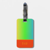 カラフルlgbtqゲイプライド月 ラゲッジタグ (裏面縦)