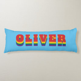 カラフルLGBTQレインボーゲイプライド国旗名前をカスタムする ボディピロー