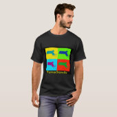 カラフルMassachusetts Artの地図の特大 Tシャツ (正面フル)