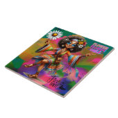 カラフルMe Hippieシックな花セラミックタイル タイル (側面)